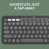 Logitech Pebble 2 Combo Tonal Graphite conjunto inalámbrico de teclado y ratón, distribución francesa AZERTY, Bluetooth y receptor USB Logi Bolt, clics silenciosos, multidispositivo, plástico reciclado