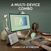 Logitech Pebble 2 Combo Tonal Graphite conjunto inalámbrico de teclado y ratón, distribución francesa AZERTY, Bluetooth y receptor USB Logi Bolt, clics silenciosos, multidispositivo, plástico reciclado