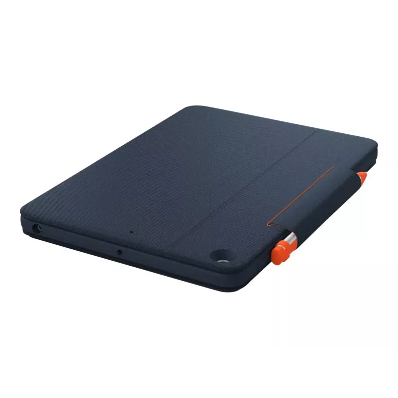 Logitech Rugged Combo 3 Touch for Education - Funda con teclado - con trackpad - Apple Smart Connector - AZERTY - Francés - Classic Blue - para centros educativos - para Apple iPad de 10,2