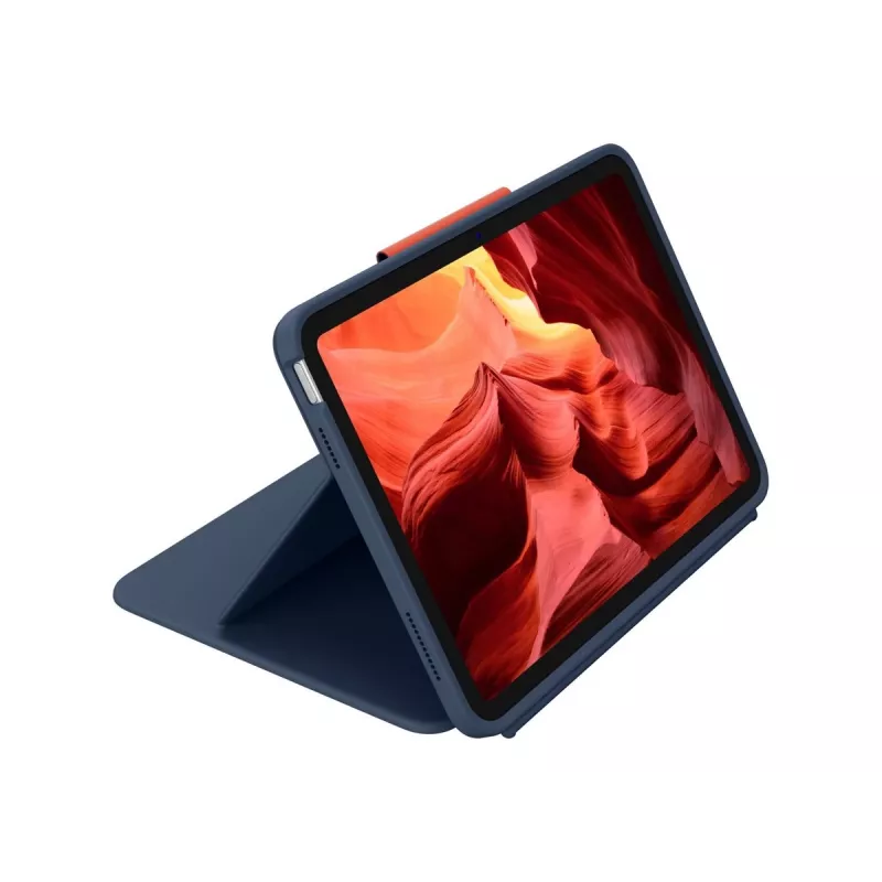 Funda con teclado y trackpad Logitech Rugged Combo 4 para iPad 10ª generación, Apple Smart Connector, Classic Blue