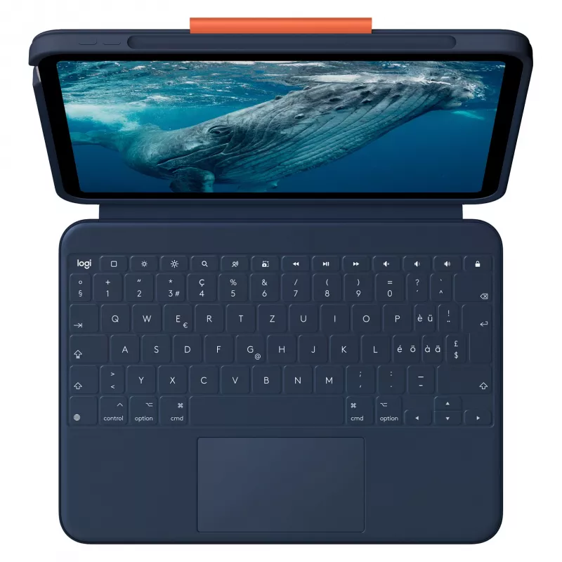 Logitech Rugged Combo 4c Touch Classic Blue (CH) funda con teclado y trackpad para iPad 7/8/9