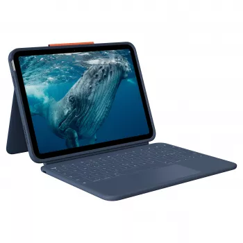 Logitech Rugged Combo 4c Touch Classic Blue (CH) funda con teclado y trackpad para iPad 7/8/9
