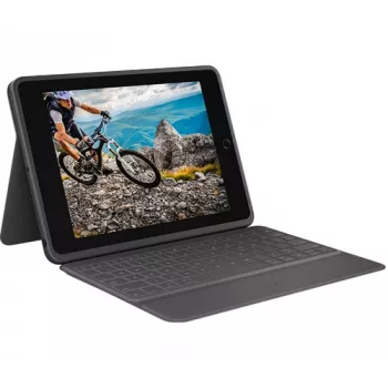 Funda con teclado Logitech Rugged Folio Graphite para iPad 7/8/9