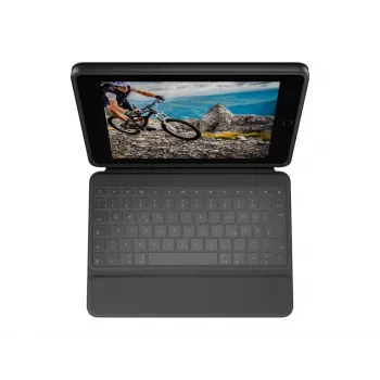 Funda con teclado Logitech Rugged Folio Graphite para iPad 7/8/9