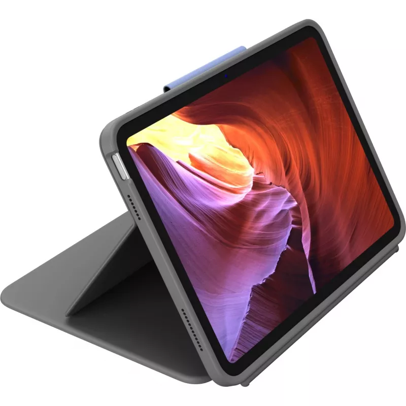 Logitech Rugged Folio con teclado QWERTY US International para Apple iPad de 10.ª generación (A2696) - grafito, protección contra caídas MIL-STD-810G