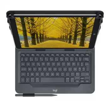 Teclado universal y funda con soporte Logitech