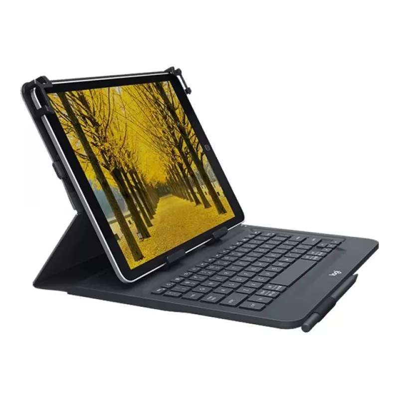 Logitech Teclado universal y funda folio para tablets de 9-10