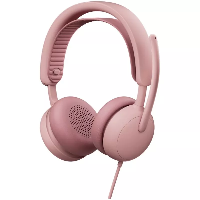 Logitech Zone Wired 2 Auriculares con micrófono, rosa
