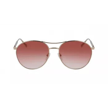 Longchamp LO133S-59770 gafas de sol de mujer Butterfly, montura havana, lentes marrones degradadas, 59 mm