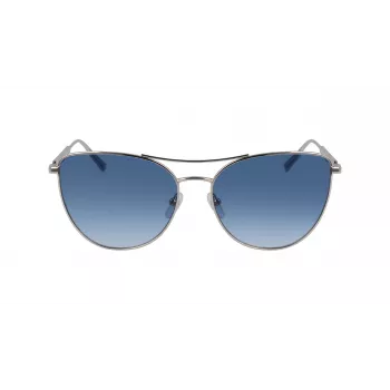 Longchamp LO134S-715 gafas de sol mujer montura de metal dorado forma mariposa lentes degradadas marrones 58 mm