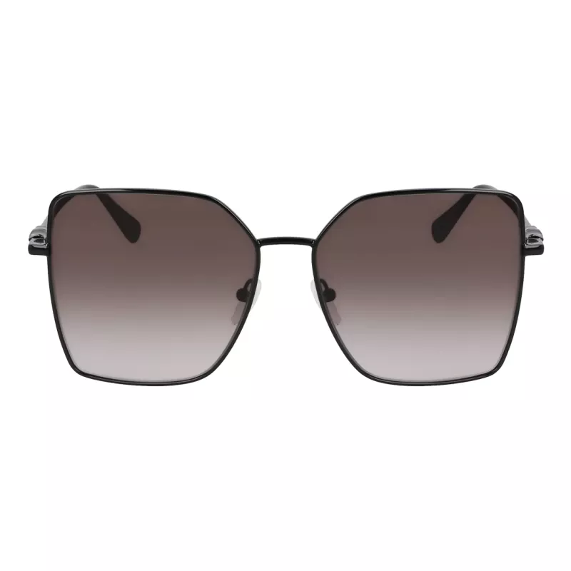 Longchamp LO173S5715001 Gafas de sol de mujer - montura negra, lentes grises, 57 mm