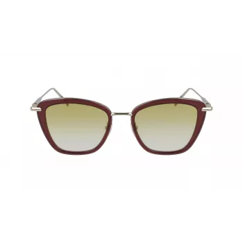 Gafas de sol de mujer Longchamp LO638S-611, montura havana, lentes marrones degradadas, 52 mm