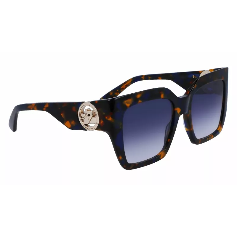 LONGCHAMP LO734S-430 Gafas de sol mujer geométricas Havana acetato degradado marrón cristal 53mm