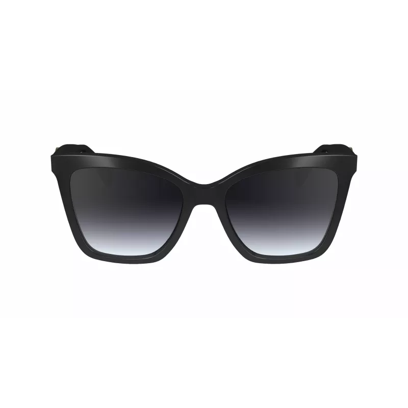 LONGCHAMP LO742S-001 Gafas de sol para mujer - Montura negra, Lentes degradadas grises, 54 mm