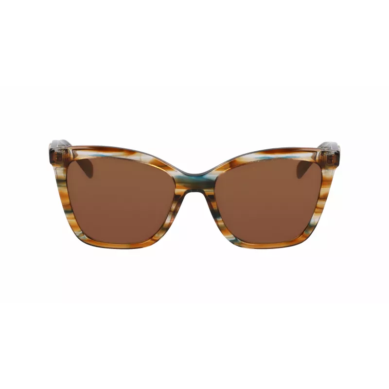 LONGCHAMP LO742S-N-211 Gafas de sol mujer montura de acetato cuadrada Havana marrón degradado 54mm