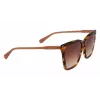 LONGCHAMP Gafas de sol de mujer LO719S-238 Havana Montura de acetato angular Lentes tintadas marrones 56mm