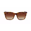 LONGCHAMP Gafas de sol de mujer LO719S-238 Havana Montura de acetato angular Lentes tintadas marrones 56mm