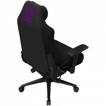 LORGAR CHA41 Silla gaming ergonómica Advanced, tejido premium anti-manchas, negro/lila