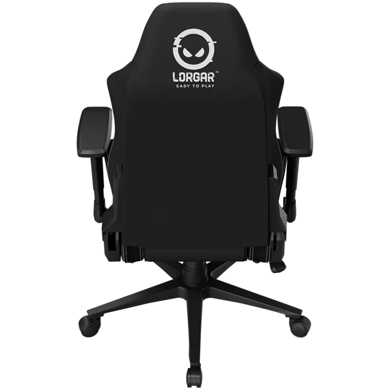 LORGAR CHA41 Silla gaming ergonómica Advanced, tejido premium anti-manchas, negro/blanco