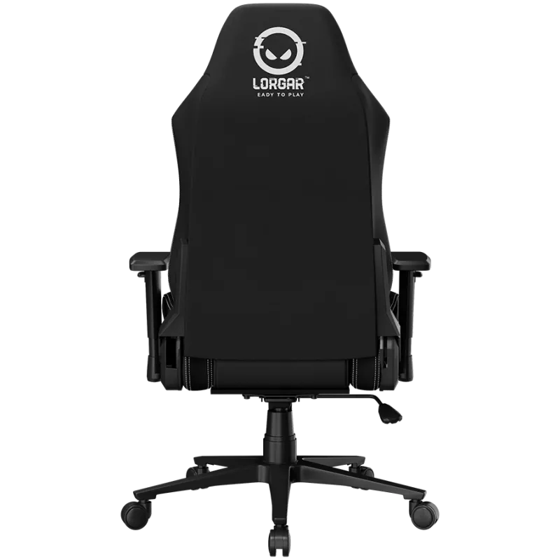 LORGAR CHA41 Silla gaming ergonómica Advanced, tejido premium anti-manchas, negro/blanco