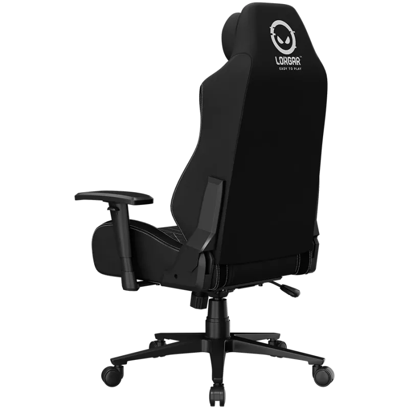 LORGAR CHA41 Silla gaming ergonómica Advanced, tejido premium anti-manchas, negro/blanco