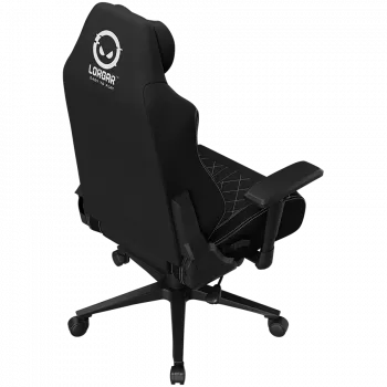 LORGAR CHA41 Silla gaming ergonómica Advanced, tejido premium anti-manchas, negro/blanco