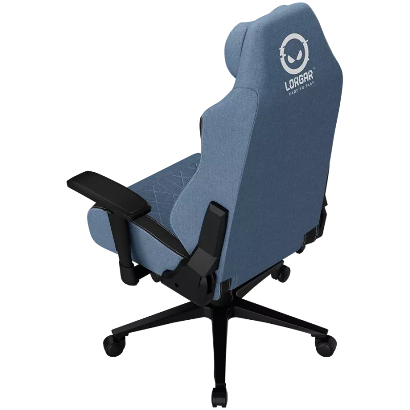 LORGAR CHA41 Silla gaming ergonómica Advanced, tejido premium anti-manchas, azul