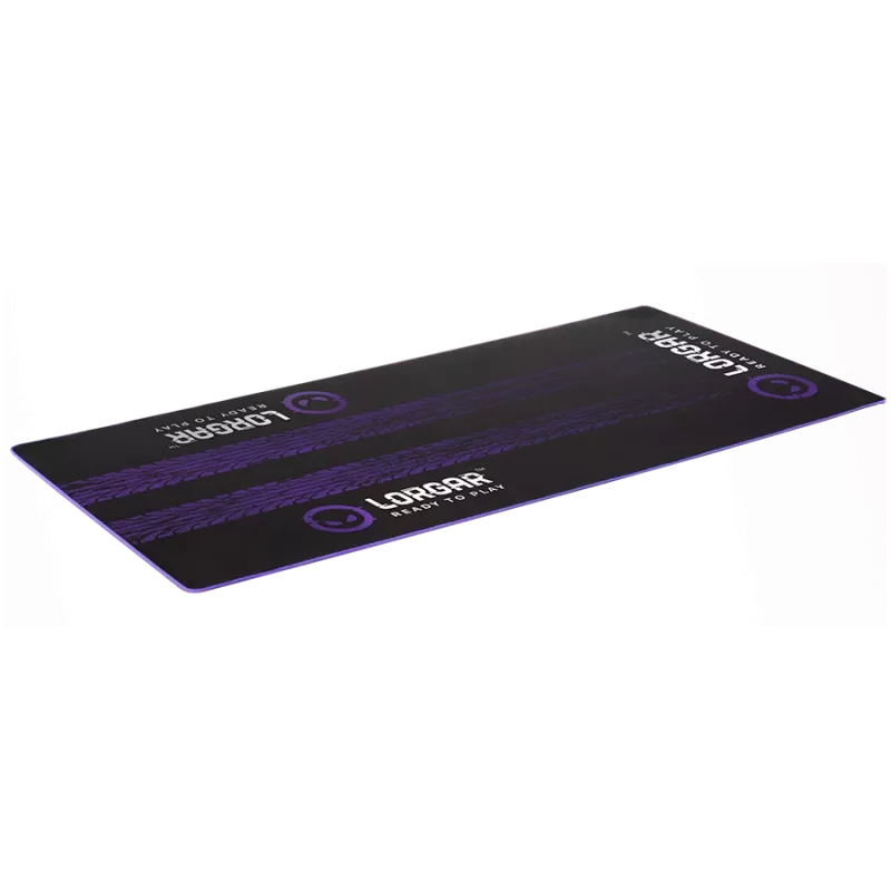 LORGAR RX1FM Alfombrilla de suelo Sim Racing Advanced, con borde ribeteado, 1700x700x3 mm, negro/morado