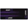 LORGAR RX1FM Alfombrilla de suelo Sim Racing Advanced, con borde ribeteado, 1700x700x3 mm, negro/morado