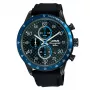 Lorus reloj hombre cuarzo analógico RM337EX9 esfera azul correa de piel marrón 43 mm