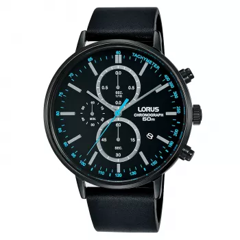 Lorus reloj de pulsera hombre de cuarzo RM363FX9 - esfera azul, pulsera de acero inoxidable, 43 mm