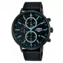 Lorus reloj de pulsera hombre de cuarzo RM363FX9 - esfera azul, pulsera de acero inoxidable, 43 mm