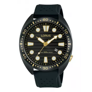 Lorus reloj de cuarzo hombre RH927LX9 42mm acero inoxidable esfera negra