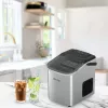 Lovio LVIM001SL Crystal Ice Home máquina de hielo – 12 kg/24h, depósito de 2,2L, plateado/negro