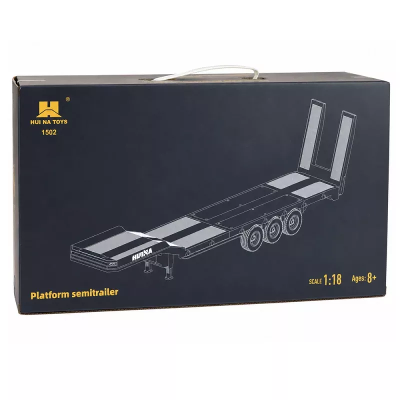 Remolque de cama baja para Scania 770S Huina Gris 1:18
