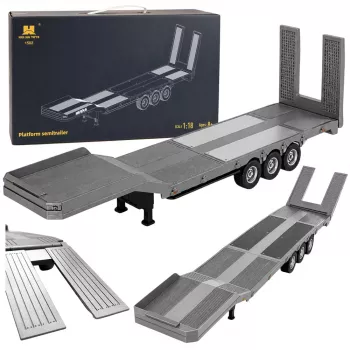 Remolque de cama baja para Scania 770S Huina Gris 1:18