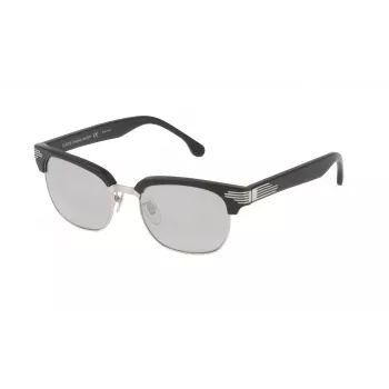 Gafas de sol LOZZA SL2253M52579X unisex rectangulares - Montura acetato negro brillante, lentes policarbonato degradadas grises, 52 mm ancho lente, 100 % protección UV400