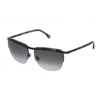LOZZA SL2282M590531 Gafas de sol unisex rectangulares montura de acetato Havana lentes de policarbonato grises UV400 59mm