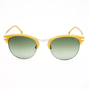 LOZZA SL2293M-579V Gafas de sol hombre, cuadradas, montura de acetato Havana, lentes de policarbonato verdes, 52 mm