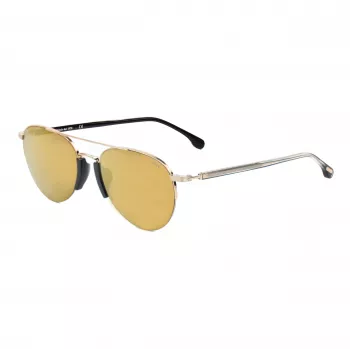LOZZA SL2394-57300G Gafas de sol hombre rectangulares, montura Havana/marrón, lentes verdes, 57/15/140 mm