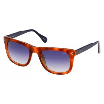 LOZZA SL4006M5209BG gafas de sol unisex - montura de acetato negra, lentes de policarbonato grises, protección UV400, 52 mm de ancho de lente