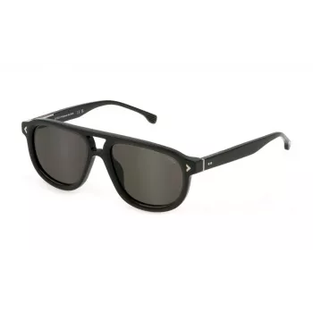 LOZZA SL4330-550D80 gafas de sol unisex - montura de acetato Havana, cristales de policarbonato marrones degradados, 55/18/145 mm