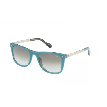 Gafas de sol rectangulares unisex LOZZA SL4035M5306DK - montura de acetato Havana marrón con lentes de policarbonato degradadas marrones, protección UV400, ancho de lente 53 mm