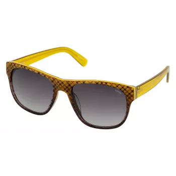 Gafas de sol unisex LOZZA SL4000M5507V8 - montura de acetato negra, lentes grises degradadas, 55/19/140 mm