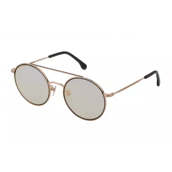 LOZZA Gafas de sol unisex SL233553301C - Montura acetato Havana, lentes policarbonato marrones, protección UV400, ancho de lente 53 mm