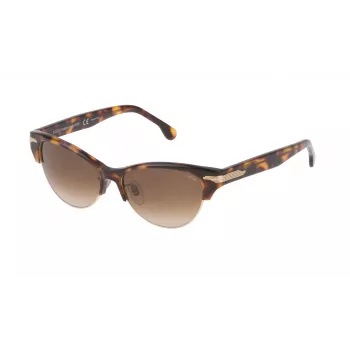 LOZZA Gafas de sol mujer estilo ojo de gato SL4071M5309AJ - Montura de acetato Havana, lentes grises degradadas, protección UV400