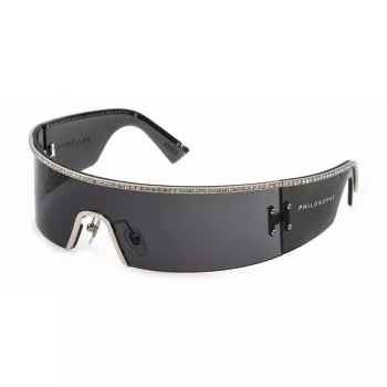 LOZZA Gafas de sol rectangulares de acetato para mujer SL2372S990579 negro/gris UV400