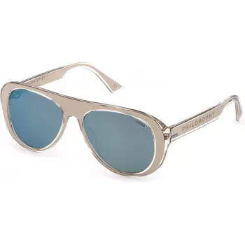 LOZZA Gafas de sol para mujer SL4255V56880X montura de acetato habana lentes marrones degradadas 56 mm
