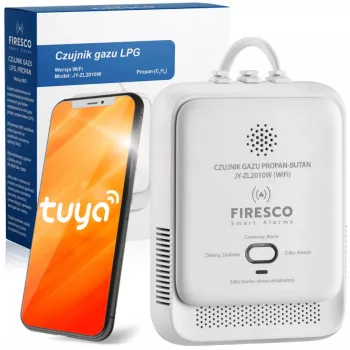 Sensor de gas propano-butano GLP Firesco JY-ZL2010W con WiFi Tuya App
