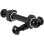 Lucky Scooter Crew Set de ejes y separadores - Eje 8mm, rosca M8, Negro/Plata